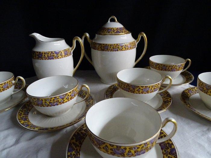 Limoges - Koffieservies voor 6 (14) - Porselein, Antiek en Kunst, Antiek | Meubels | Tafels