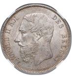 Belgique. Léopold II. 5 Francs 1873 - NGC MS62 (Position A), Postzegels en Munten