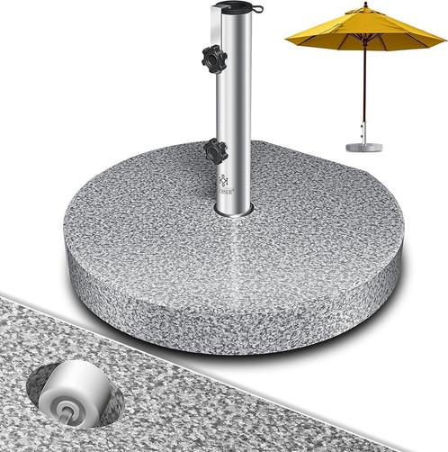 KESSER® Graniet parasolstandaard met roestvrijstalen buis, h, Huis en Inrichting, Woonaccessoires | Overige, Verzenden