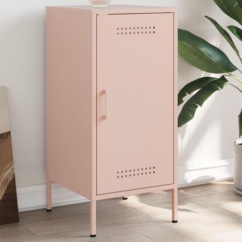 vidaXL Buffet rose 36x39x79 cm acier, Huis en Inrichting, Kasten | Dressoirs, Verzenden