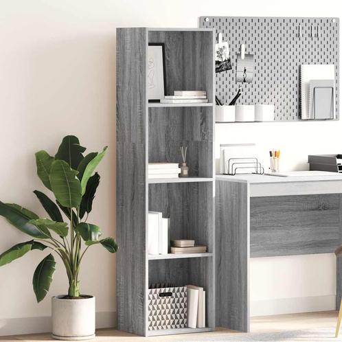 vidaXL Boekenkast 40x30x152 cm bewerkt hout grijs sonoma, Huis en Inrichting, Kasten | Boekenkasten, Nieuw, Verzenden