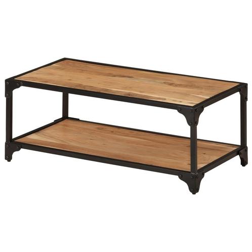 vidaXL Salontafel 90x45x35 cm massief acaciahout, Huis en Inrichting, Tafels | Salontafels, Nieuw, Verzenden