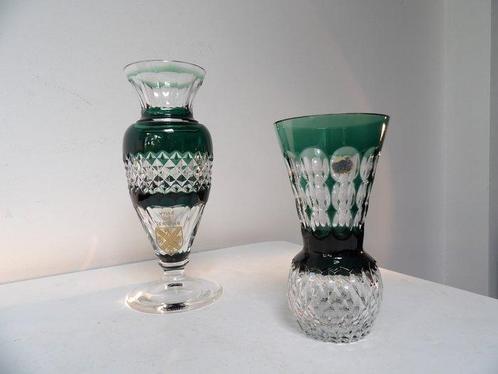Val Saint Lambert - René Delvenne - Vase (2) - Cristal, Antiek en Kunst, Antiek | Glaswerk en Kristal