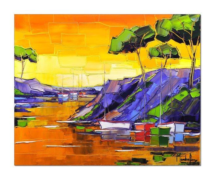 Caroline Mandrafina - Pfleger  Les calanques de Sugiton, Antiek en Kunst, Kunst | Designobjecten