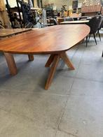 Eettafel mangohout, houten onderstel, Deens ovaal (nieuw), Huis en Inrichting, Tafels | Eettafels, Nieuw, Overige houtsoorten