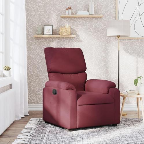 vidaXL Fauteuil verstelbaar stof wijnrood, Huis en Inrichting, Fauteuils, Nieuw, Verzenden