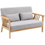 Loveseat - Elegante zitbank - Fluweelzacht - Grijs, Huis en Inrichting, Ophalen of Verzenden, Nieuw, Stof, Modern