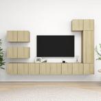 vidaXL 8-delige Tv-meubelset bewerkt hout sonoma, Huis en Inrichting, Verzenden, Nieuw