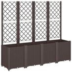 Plantenbak latwerk 160cm | Retour Deal | 40% Korting!, Kunststof, Verzenden, Minder dan 60 cm, Vierkant