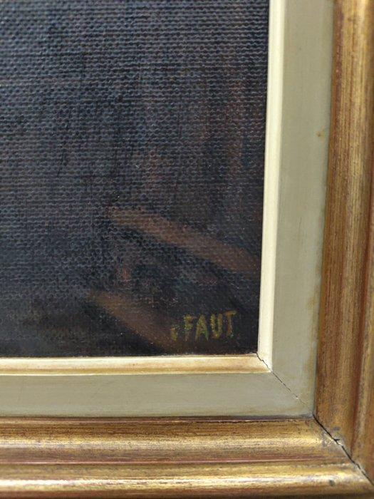 Ernest Faut (1879-1961) - Kerkinterieur, Antiek en Kunst, Kunst | Schilderijen | Klassiek