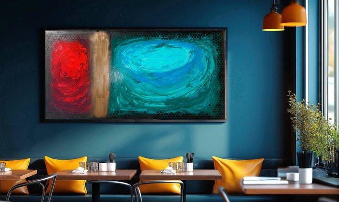 Ksavera - Abstract A1365 - painting on XXL canvas 210cm, Antiek en Kunst, Kunst | Schilderijen | Modern