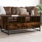 vidaXL Salontafel 100x50x45 cm bewerkt hout en metaal, Huis en Inrichting, Tafels | Salontafels, Verzenden, Nieuw