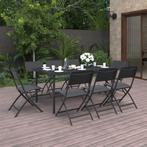 vidaXL Mobilier de salle à manger dextérieur 9 pcs, Jardin & Terrasse, Verzenden, Neuf