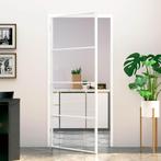vidaXL Binnendeur 93x201,5 cm gehard glas en aluminium smal, Verzenden, Nieuw
