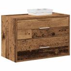 vidaXL Kast met 2 lades 60x31x40 cm bewerkt hout oud, Huis en Inrichting, Verzenden, Nieuw
