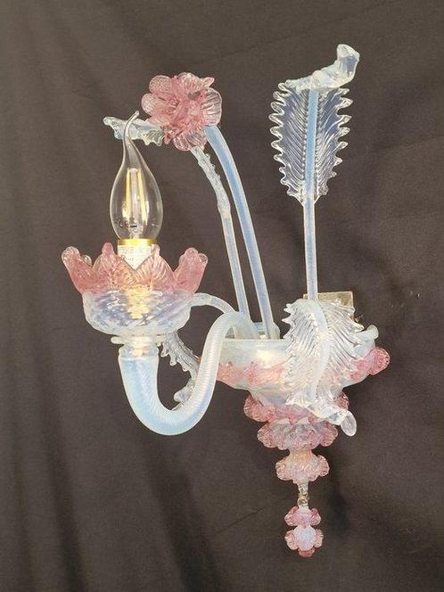 Vetreria di Murano - Wandlamp (2) - Glas, Hout, IJzer, Antiek en Kunst, Antiek | Overige Antiek