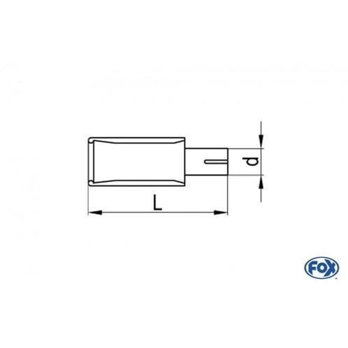 Fox end tip 71-EG-9379-L_d_, Auto-onderdelen, Uitlaatsystemen, Nieuw, Verzenden