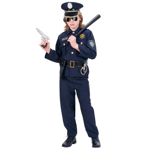 Politie Kostuum Kind 4 delig, Kleding | Heren, Carnavalskleding en Feestkleding, Nieuw, Verzenden