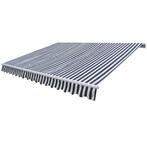 vidaXL Luifel handmatig uittrekbaar 300 cm blauw/wit, Verzenden, Nieuw