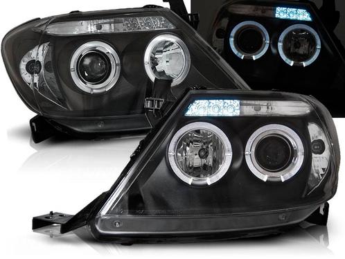 Koplampen Angel Eyes | Toyota Hilux 2005-2011 | zwart, Auto-onderdelen, Verlichting, Ophalen of Verzenden