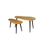 Salontafel Mangohout S Milo Mahom - Set Van 2, Huis en Inrichting, Tafels | Salontafels, Verzenden, Nieuw