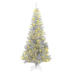 vidaXL Kunstkerstbomen met LED -striplichten Zilver 180 cm, Diversen, Verzenden, Nieuw