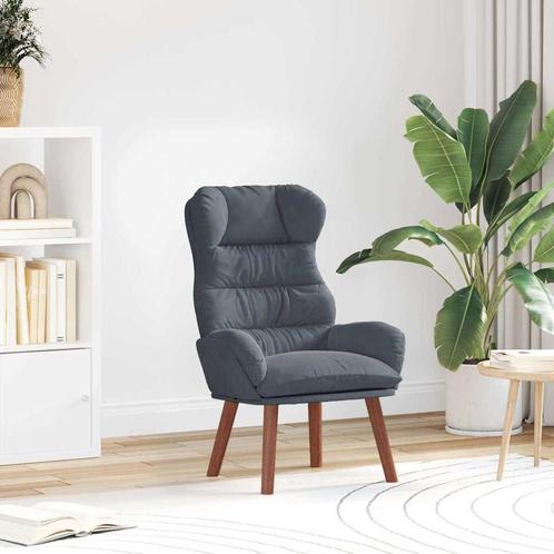 vidaXL Ontspanningsstoel Donkergrijs 69 x 74 x 93 cm Fluweel, Huis en Inrichting, Fauteuils, Nieuw, Verzenden