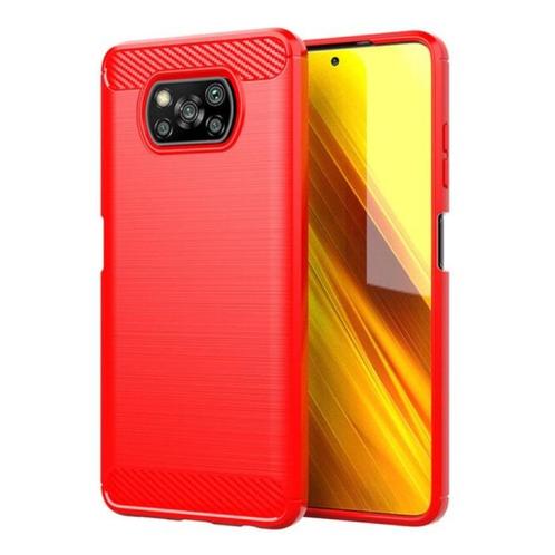 Xiaomi Poco X3 Pro Hoesje - Carbon Fiber Textuur Shockproof, Télécoms, Téléphonie mobile | Housses, Coques & Façades | Marques Autre