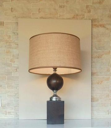 Philippe Barbier - Lampe - Bois, Chrome - **Modèle Rare**