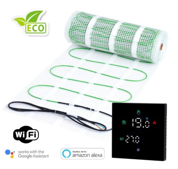 Elektrische vloerverwarming  100 watt Wifi 35 m², Doe-het-zelf en Bouw, Verwarming en Radiatoren