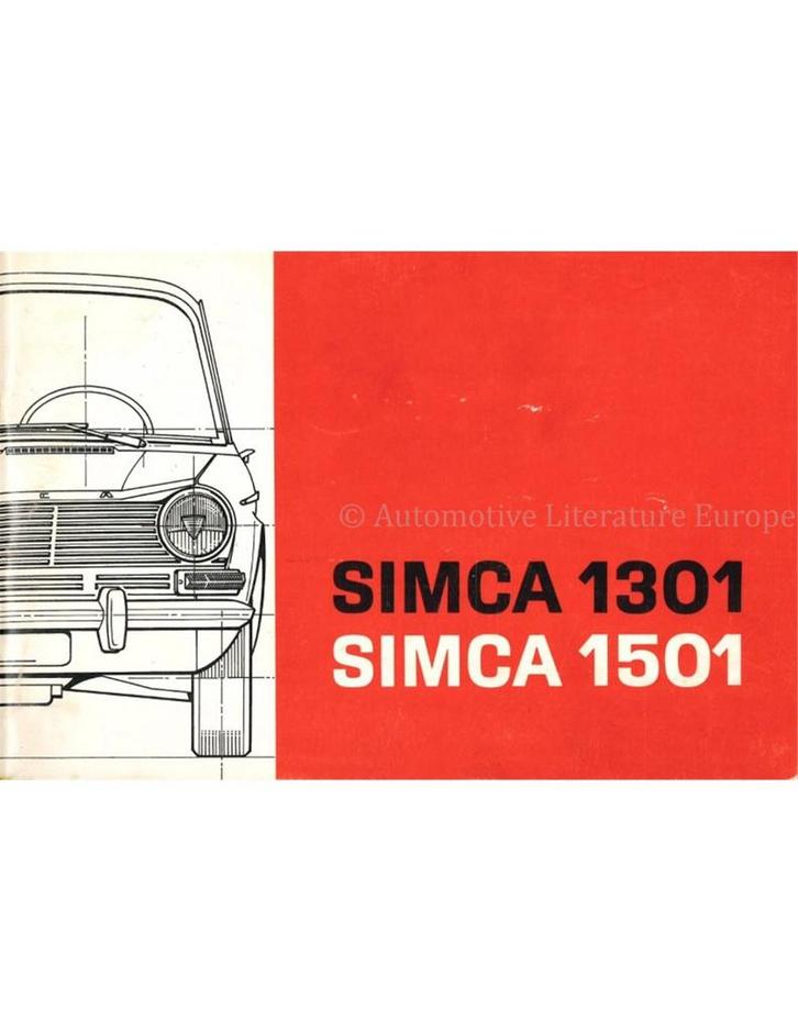 1970 SIMCA 1301 | 1501 INSTRUCTIEBOEKJE DUITS | ITALIAANS, Autos : Divers, Modes d'emploi & Notices d'utilisation