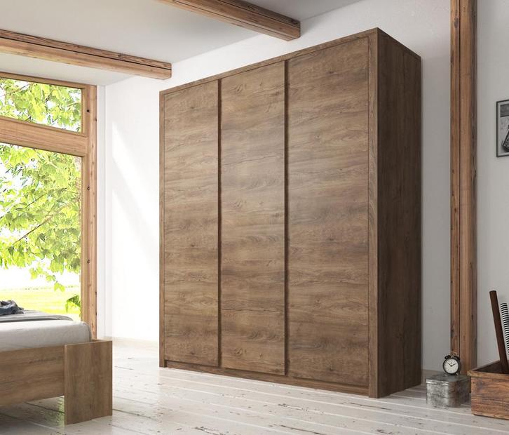 Kledingkast Monaco - Eiken - 166 cm, Huis en Inrichting, Kasten | Overige, Nieuw, Verzenden