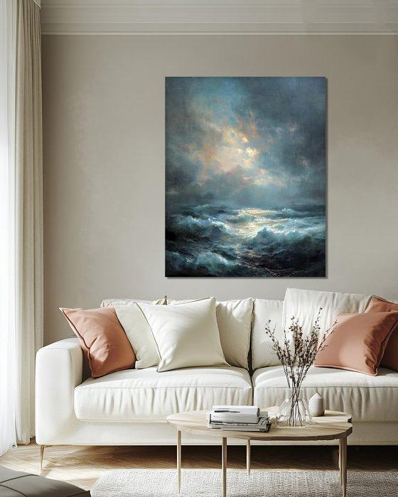 Chrystian Milanowski - Dramatic Waves II - XL, Antiek en Kunst, Kunst | Designobjecten