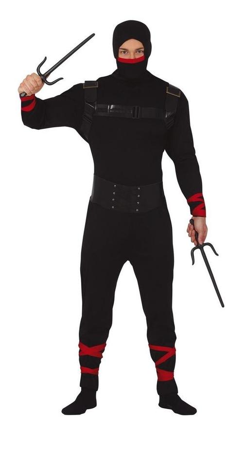 Ninja Kostuum Kind Zwart, Kleding | Heren, Carnavalskleding en Feestkleding, Nieuw, Verzenden