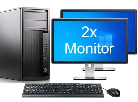 HP Z240 Workstation TWR i5 7e Gen incl. 2 Monitoren + 2 jaar, Computers en Software, Desktop Pc's, Ophalen of Verzenden
