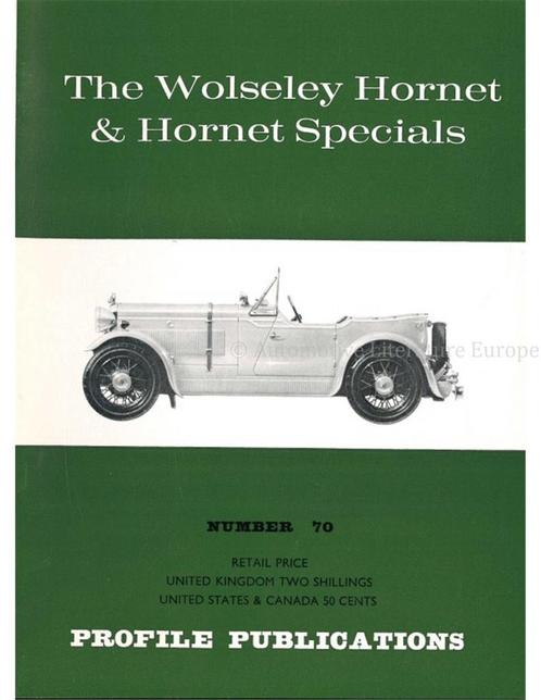 THE WOLSELEY HORNET & HORNET SPECIALS (PROFILE, Boeken, Auto's | Boeken