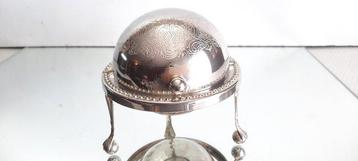 Plateau - Bol de caviar - Plaqué(e) argent, Verre