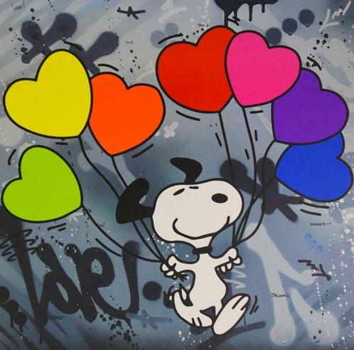 Socrate - Peanuts : I love balloons (snoopy), Antiek en Kunst, Kunst | Schilderijen | Modern