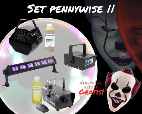 Halloween Set Pennywise Met Bellenblaas Machine,, Musique & Instruments, Lumières & Lasers