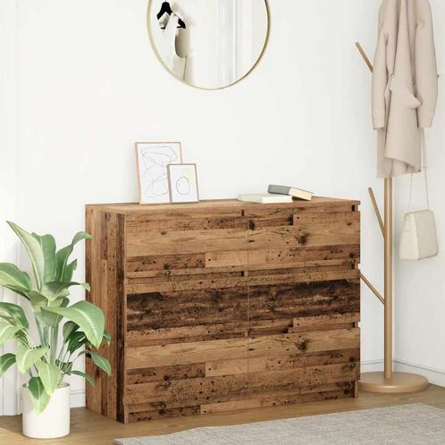 vidaXL Dressoir 100x35x76 cm spaanplaat oud hout, Huis en Inrichting, Kasten | Dressoirs, Nieuw, Verzenden