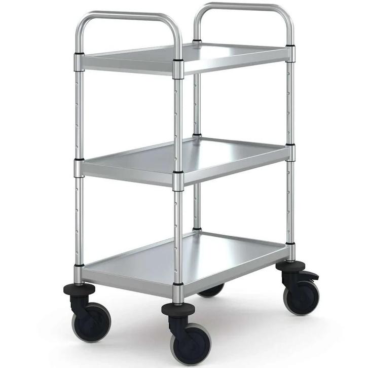 Serveerwagen | VARIOCART | RVS | 3 Niveaus (EN600x400) |, Zakelijke goederen, Horeca | Keukenapparatuur, Nieuw in verpakking, Verzenden