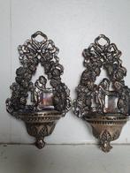 Wijwatervat - 1800-1850 - Antieke paar zilveren waterzegels, Antiek en Kunst