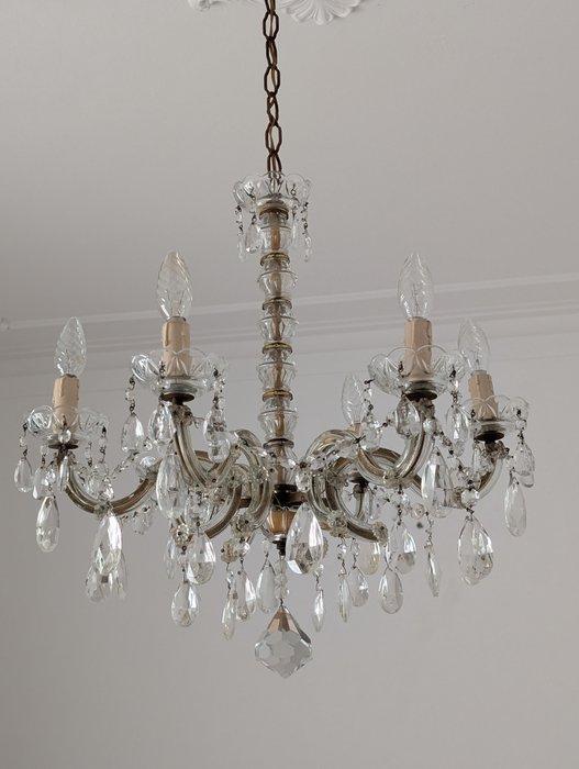 Kroonluchter - Kristal, Metaal, Antiek en Kunst, Antiek | Overige Antiek