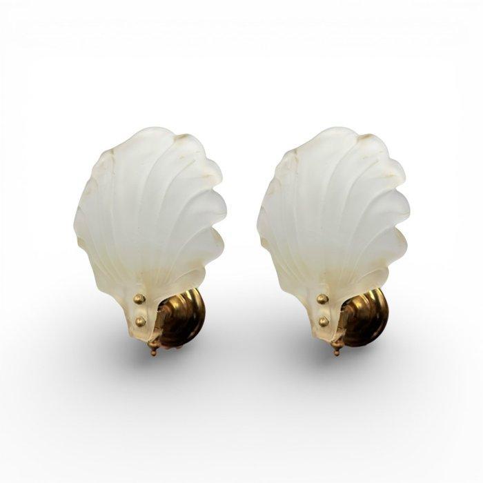 Wandlamp - Messing - paar wandlampen, Antiquités & Art, Curiosités & Brocante