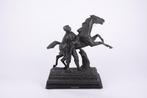 Beeld, Au Dressage - 45 cm - Zinklegering, Antiek en Kunst