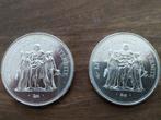 Frankrijk. 50 Francs 1974 Hercule (lot de 2 monnaies), Postzegels en Munten