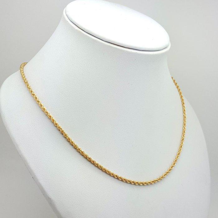 Ketting - 18 karaat Geel goud - koord schakel, Handtassen en Accessoires, Antieke sieraden