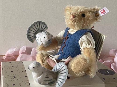 Steiff Assepoester set Teddybeer plus losse duif, EAN, Antiek en Kunst, Antiek | Speelgoed