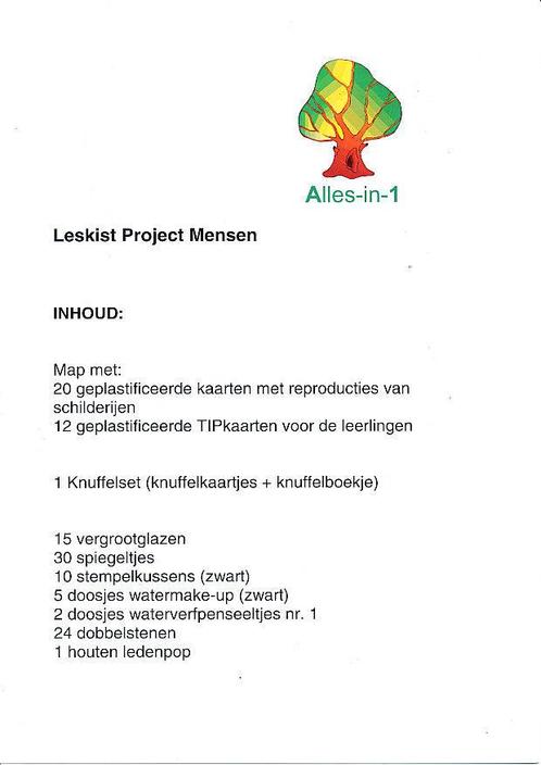 Alles-in-1 Leskist Project Mensen voor 60 leerlingen, Livres, Livres scolaires, Envoi