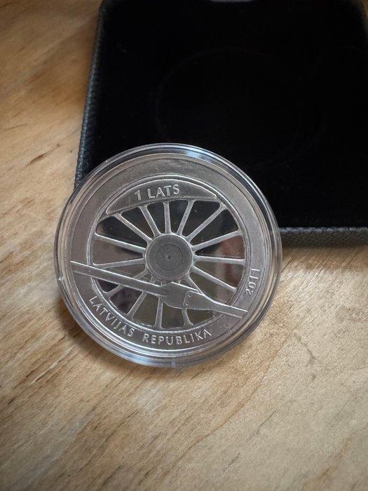 Letland. 1 Lats 2011 State bank of Latvia Railway in, Postzegels en Munten, Munten | Europa | Niet-Euromunten